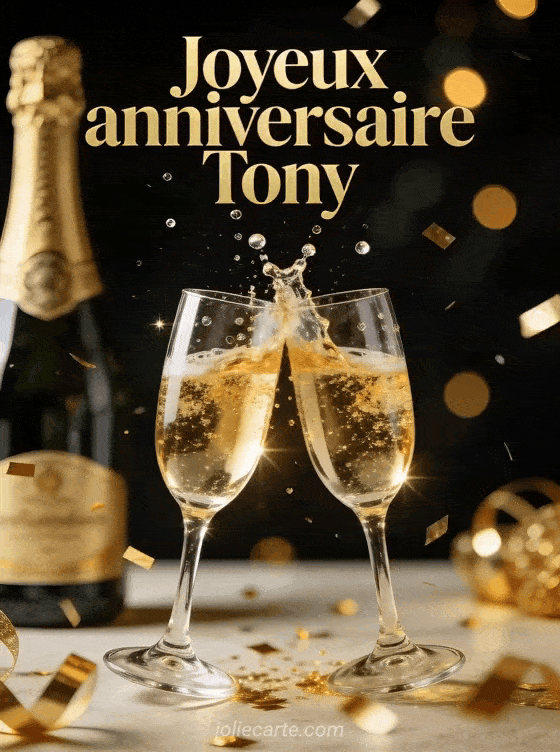 Joyeux anniversaire Tony - Tony champagne
