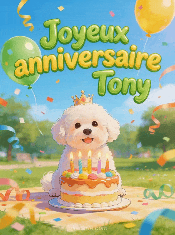 Joyeux anniversaire Tony - Joyeux anniversaire tony chien