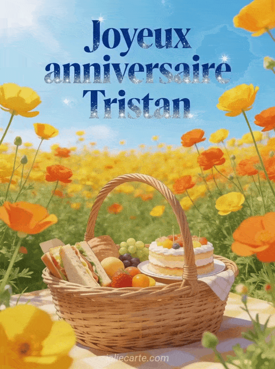 Joyeux anniversaire Tristan - Carte joyeux anniversaire tristan gratuite