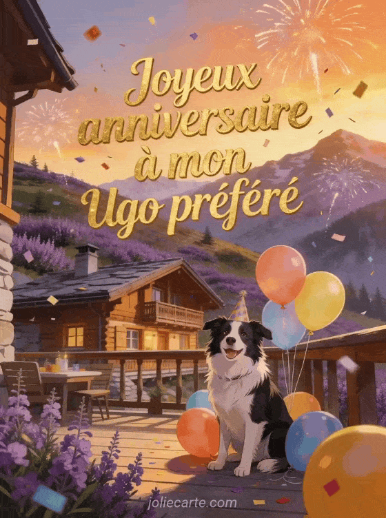 Joyeux anniversaire Ugo - Carte joyeux anniversaire ugo gratuite