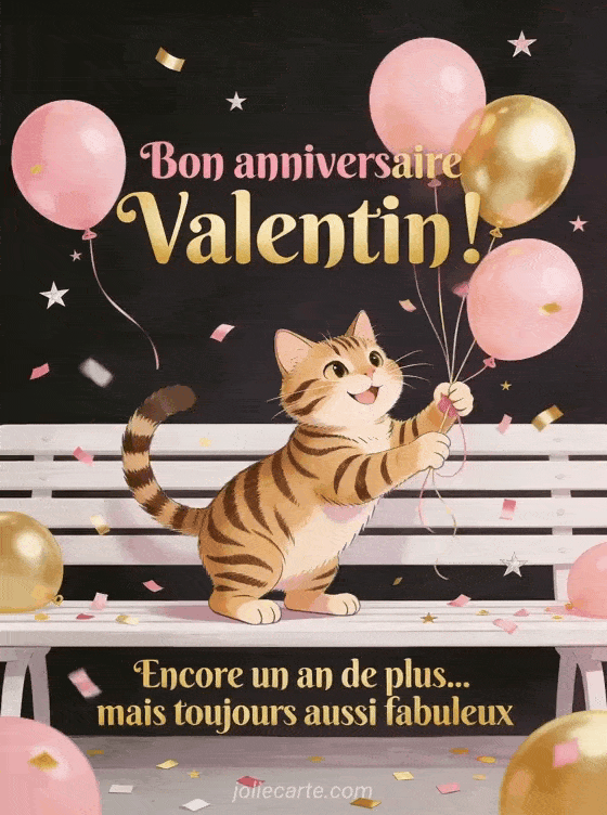 Joyeux anniversaire Valentin - Bon anniversaire valentin