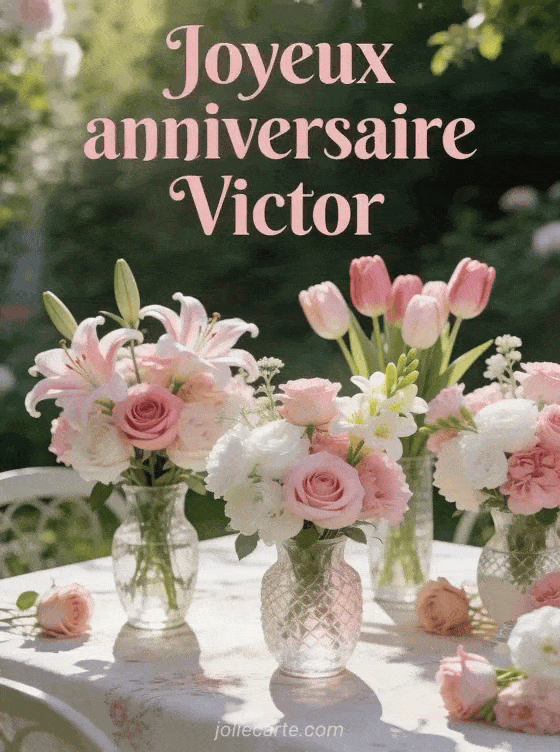 Joyeux anniversaire Victor - Victor fleurs