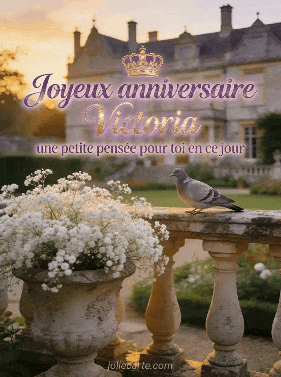 Joyeux anniversaire Victoria - Carte joyeux anniversaire victoria gratuite