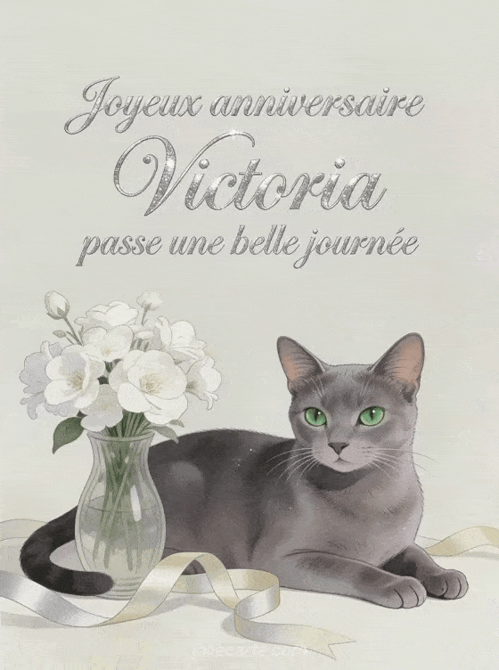 Joyeux anniversaire Victoria - Carte joyeux anniversaire victoria