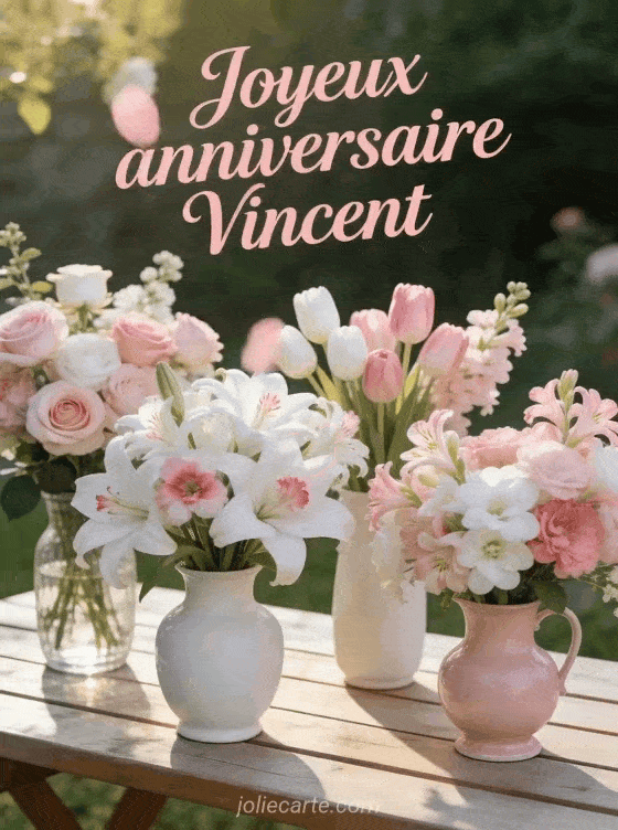 Joyeux anniversaire Vincent - Joyeux anniversaire vincent fleurs