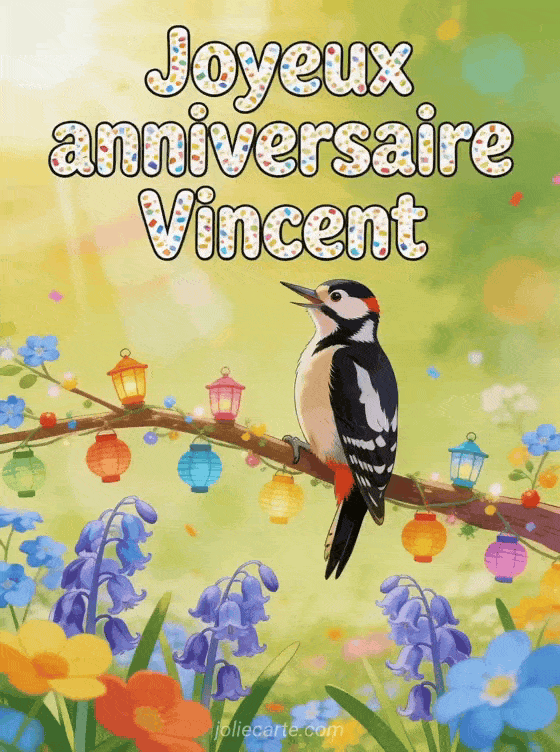 Joyeux anniversaire Vincent - Carte joyeux anniversaire vincent gratuite