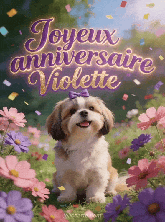 Joyeux anniversaire Violette - Joyeux anniversaire violette gif