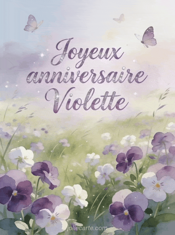 Joyeux anniversaire Violette - Joyeux anniversaire violette fleurs