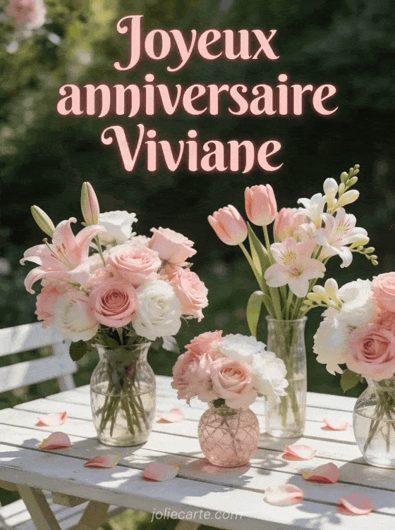 Joyeux anniversaire Viviane - Viviane fleurs