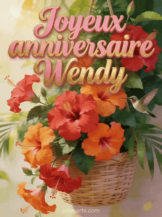 Joyeux anniversaire Wendy - Carte joyeux anniversaire wendy