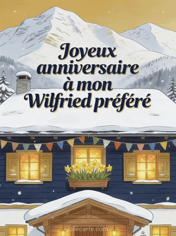Joyeux anniversaire Wilfried - Carte joyeux anniversaire wilfried gratuite