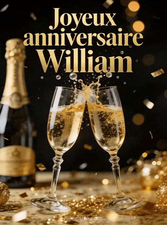 Joyeux anniversaire William - William champagne