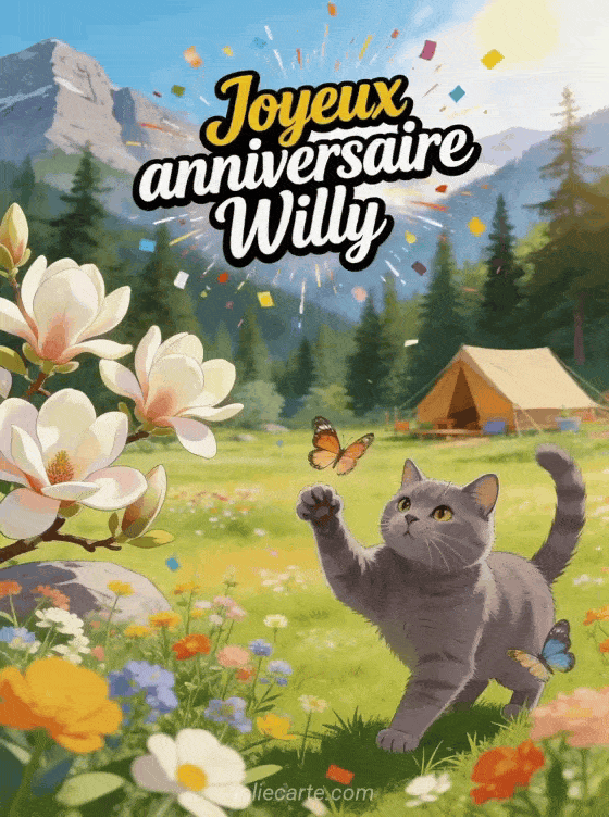 Joyeux anniversaire Willy - Joyeux anniversaire willy gif anime