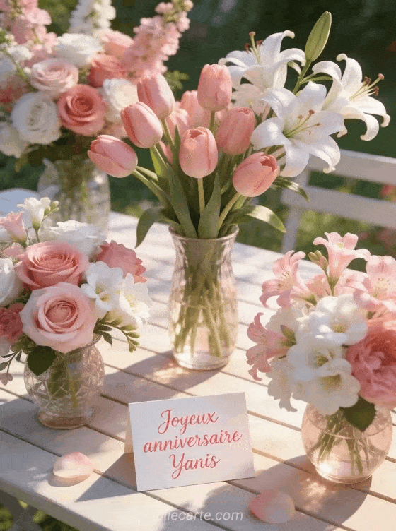 Joyeux anniversaire Yanis - Yanis fleurs