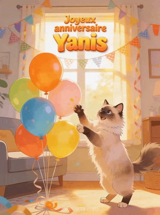 Joyeux anniversaire Yanis - Carte joyeux anniversaire yanis