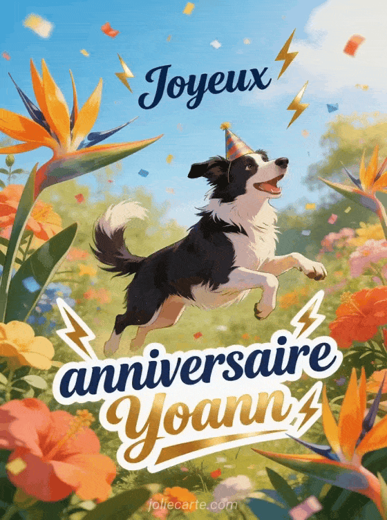 Joyeux anniversaire Yoann - Carte joyeux anniversaire yoann gratuite