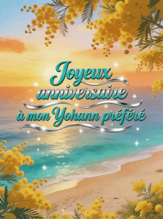 Joyeux anniversaire Yohann - Carte joyeux anniversaire yohann gratuite