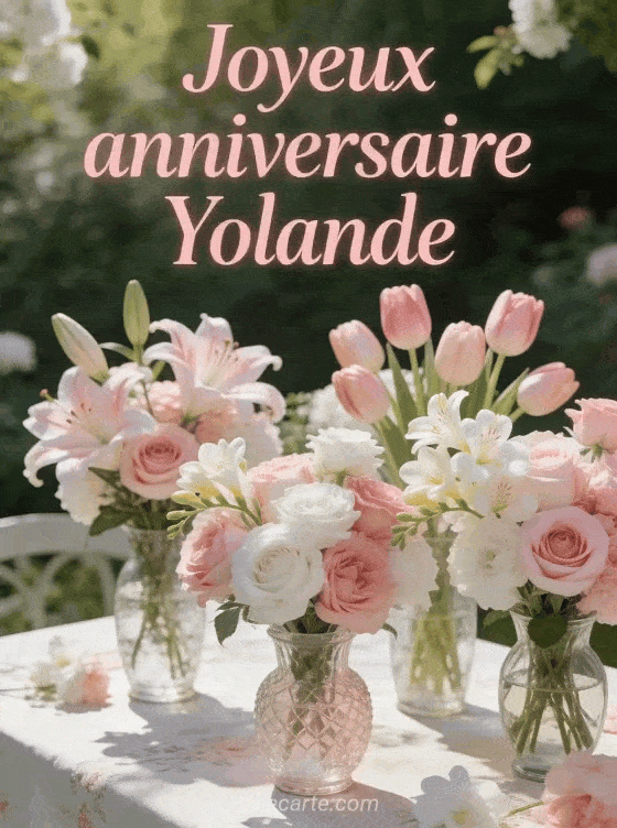 Joyeux anniversaire Yolande - Joyeux anniversaire yolande fleurs