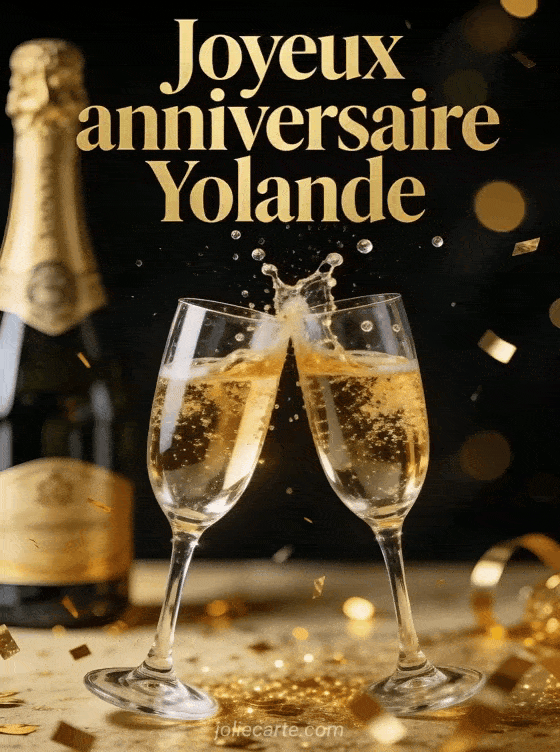 Joyeux anniversaire Yolande - Yolande champagne