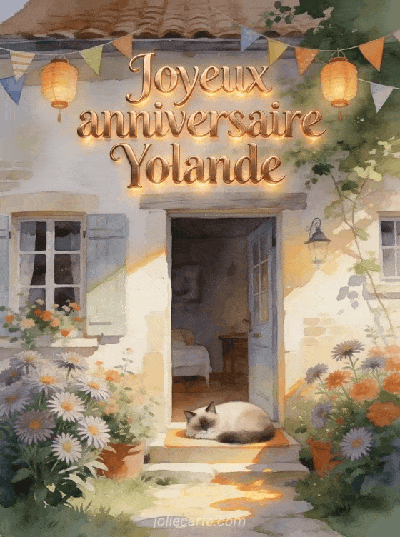 Joyeux anniversaire Yolande - Carte joyeux anniversaire yolande