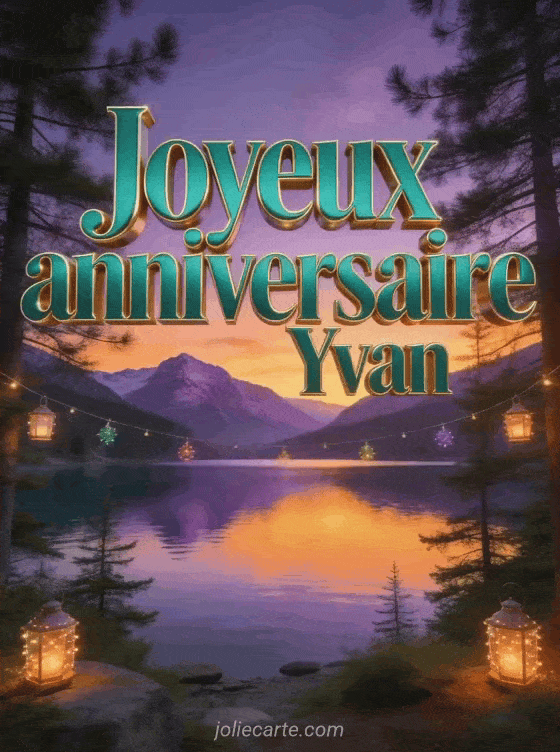 Joyeux anniversaire Yvan - Carte joyeux anniversaire yvan gratuite