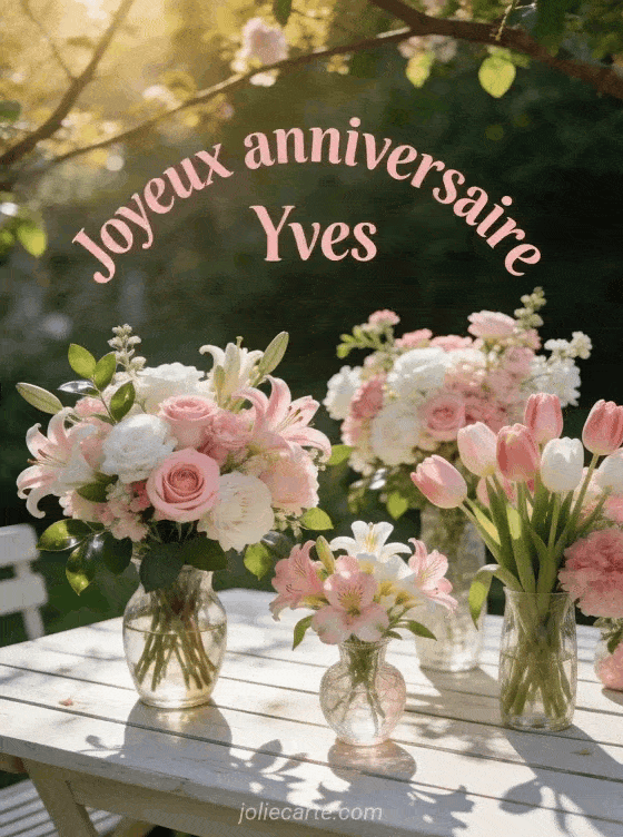 Joyeux anniversaire Yves - Joyeux anniversaire yves fleurs