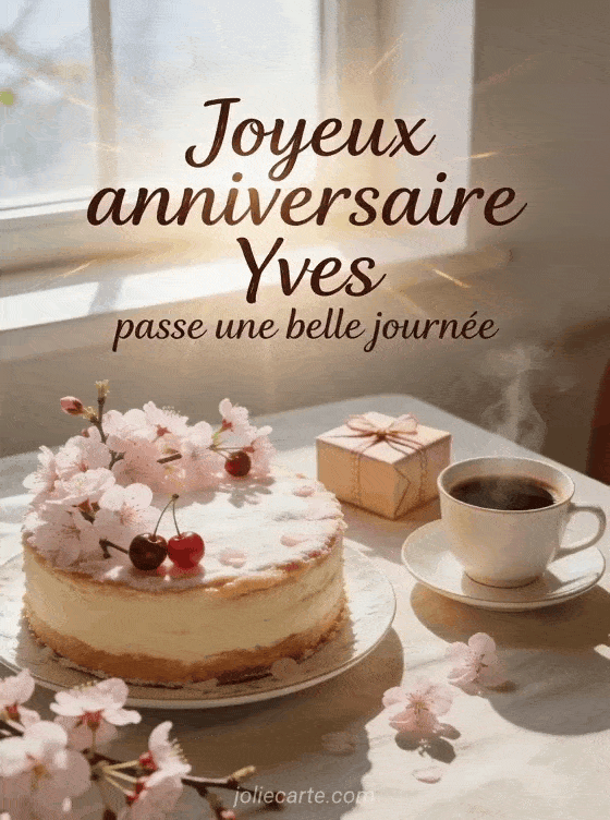 Joyeux anniversaire Yves - Carte joyeux anniversaire yves gratuite