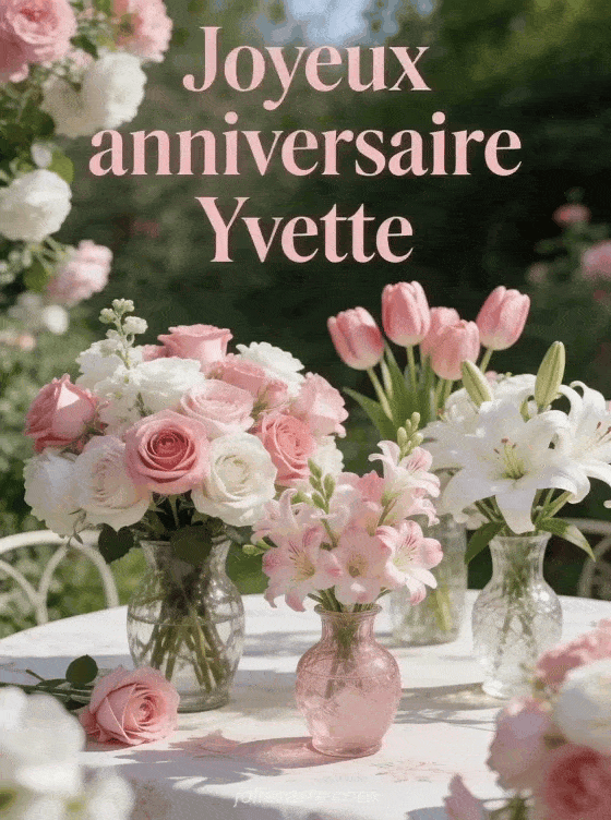 Joyeux anniversaire Yvette - Joyeux anniversaire yvette fleurs