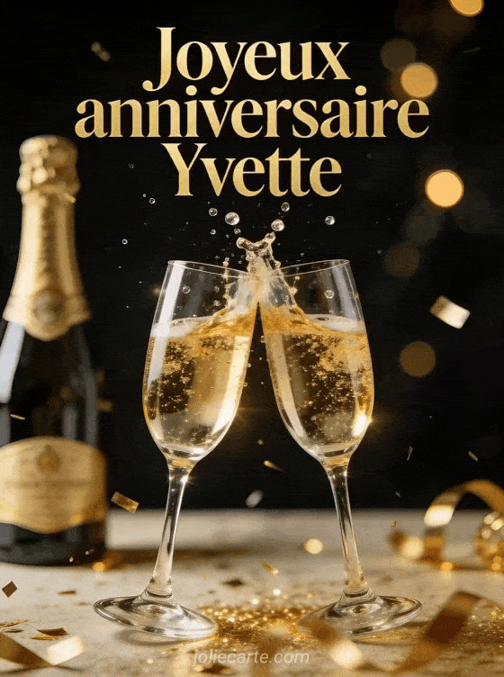 Joyeux anniversaire Yvette - Joyeux anniversaire yvette champagne