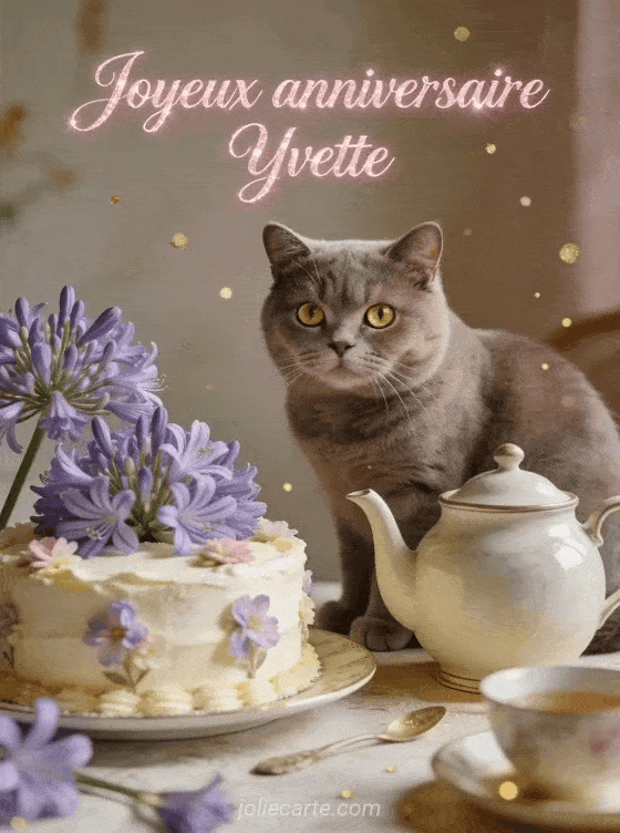 Joyeux anniversaire Yvette - Carte joyeux anniversaire yvette