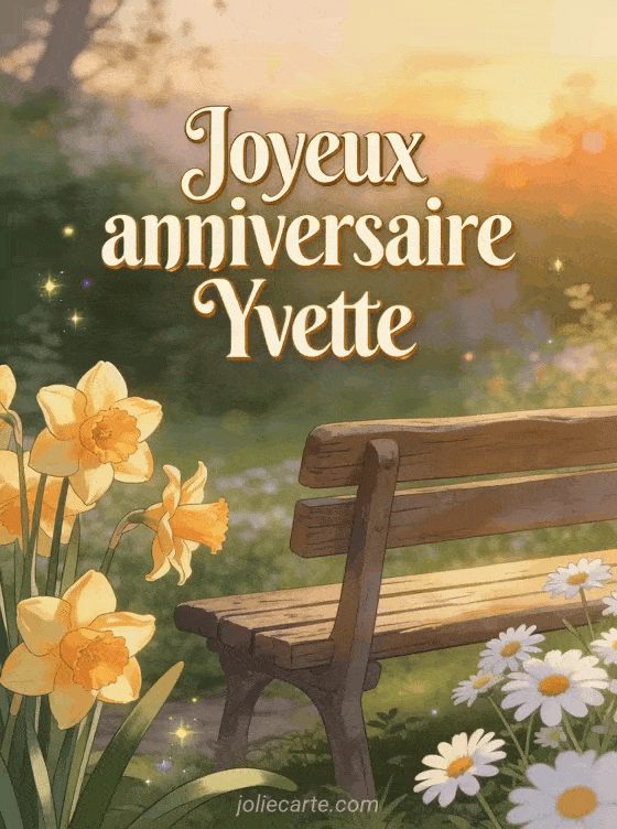 Joyeux anniversaire Yvette - Carte joyeux anniversaire yvette gratuite
