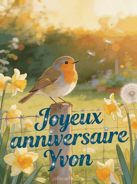 Joyeux anniversaire Yvon - Carte joyeux anniversaire yvon