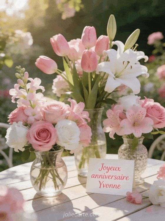Joyeux anniversaire Yvonne - Joyeux anniversaire yvonne fleurs