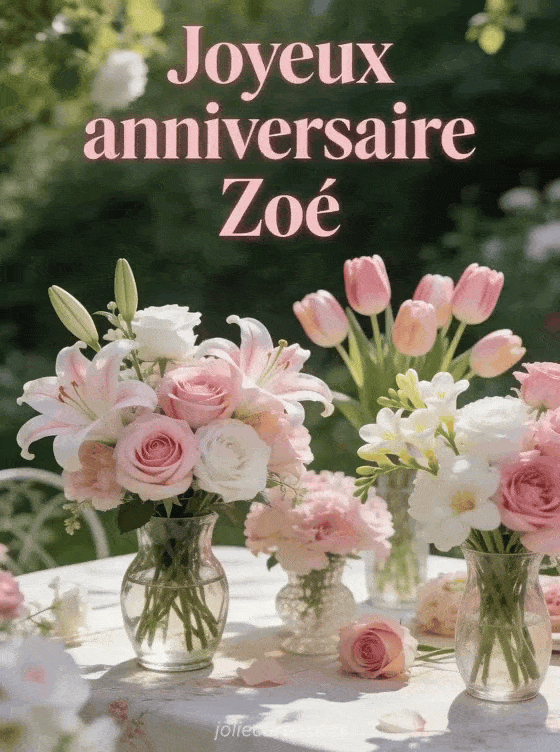 Joyeux anniversaire Zoe - Zoe fleurs