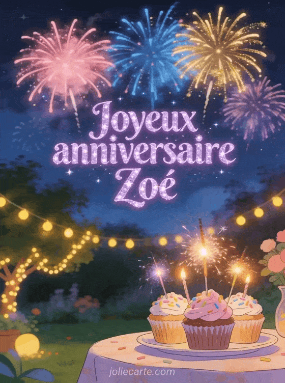 Joyeux anniversaire Zoé - Carte joyeux anniversaire zoe